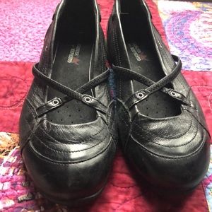 Mephisto All Rounder Black Flats with Supportive Sole 8